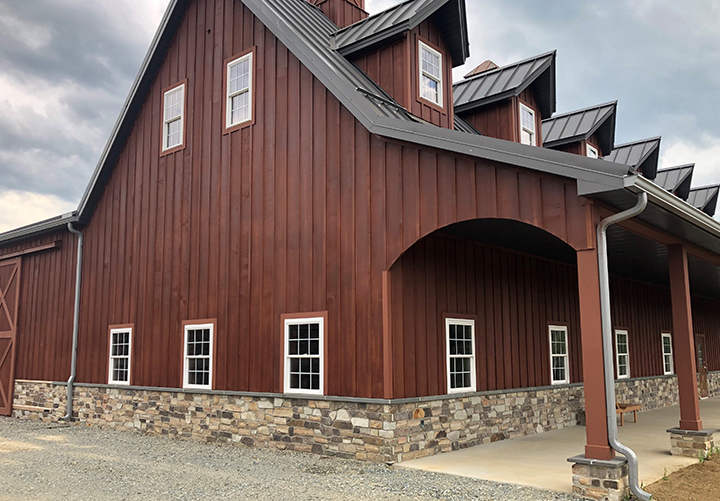 Baja Brown Barn Project, Real Stone Veneer, Natural Stone Veneer, Sawn Thin Stone Veneer