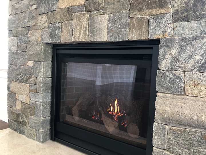 Lake George, Fireplace, Real Stone Veneer, Natural Stone Veneer, Sawn Thin Stone Veneer