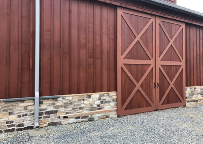 Baja Brown Barn Project, Real Stone Veneer, Natural Stone Veneer, Sawn Thin Stone Veneer