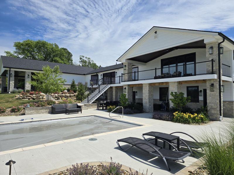 Pinehurst ledgestone house and retaining wall