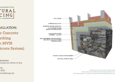 Natural Facing over Concrete Sheathing with MVIS