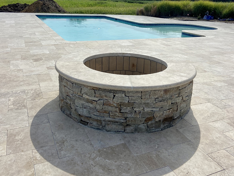 Stone Veneer Fireplace using Crystal Creek Ledgestone from Natural Facing