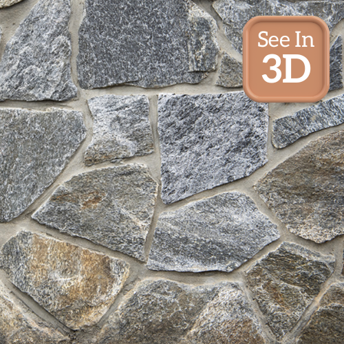 Autumn Crest Mosaic Real Stone Veneer Swatch with 3D Call Out