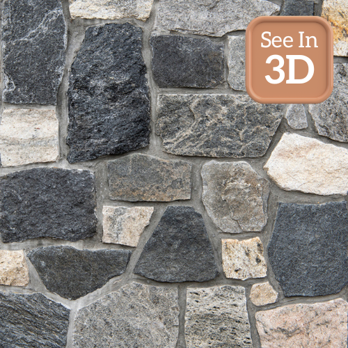 Central Park Mosaic Real Stone Veneer Swatch with 3D Call Out