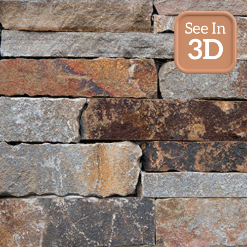 Clove Road Ledgestone Real Stone Veneer Swatch with 3D Call Out