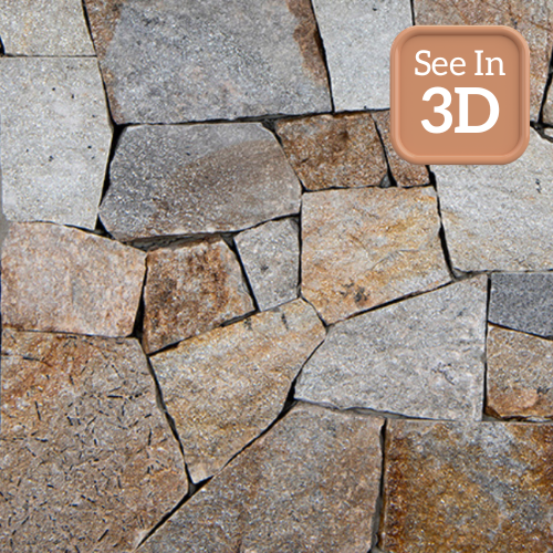 Crystal Creek Mosaic Real Stone Veneer Swatch with 3D Call Out