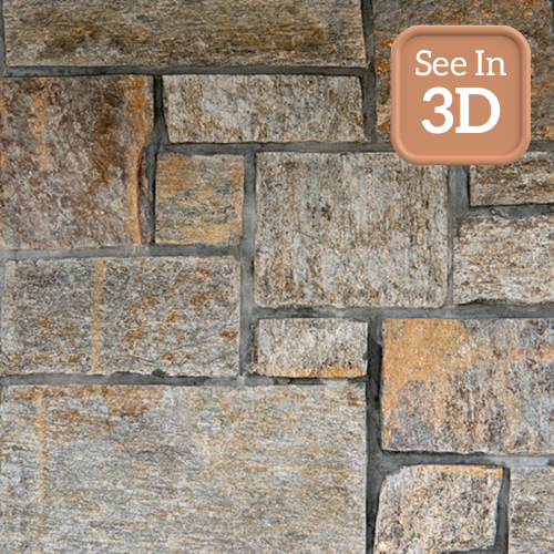 Ramone Brown Roughly Rectangular Stone Veneer Swatch with 3D Call Out