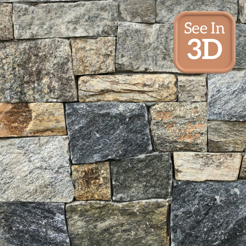 Rock Creek Roughly Rectangular Stone Veneer Swatch with 3D Call Out