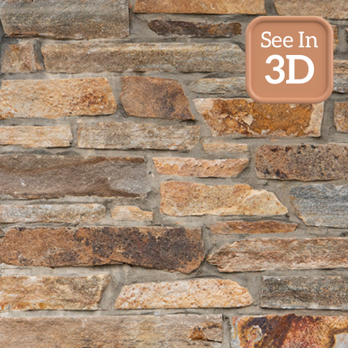 Rodgers Forge Ledgestone Real Stone Veneer Swatch with 3D Call Out