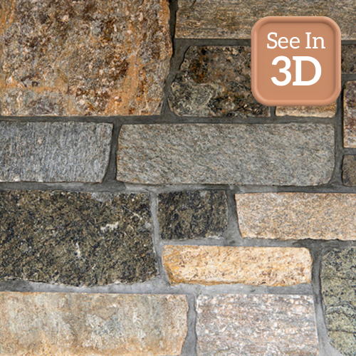 Sun Valley Roughly Rectangular Stone Veneer Swatch with 3D Call Out