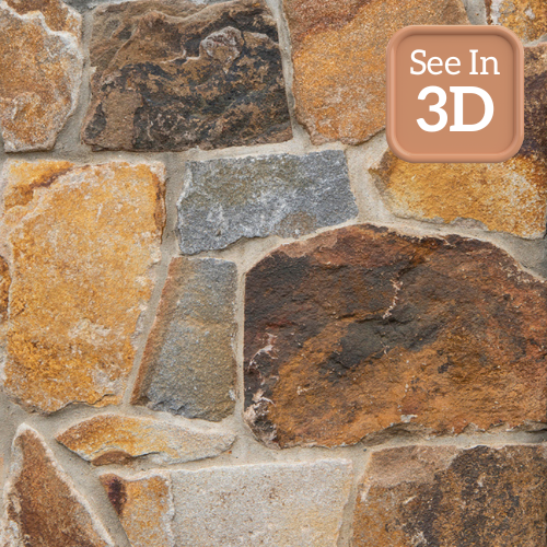 Woodbury Mosaic Real Stone Veneer Swatch with 3D Call Out