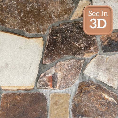 Camden Mosaic Real Stone Veneer Swatch with 3D Call Out
